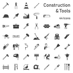 Werkzeug Icon Set - Schwarz