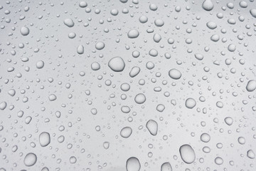 Water drops on metal surface