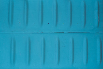 Old metal wall. metal profile. gray metal. Blue metal.