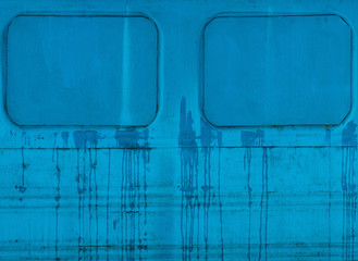 Old metal wall. metal profile. gray metal. Blue metal.