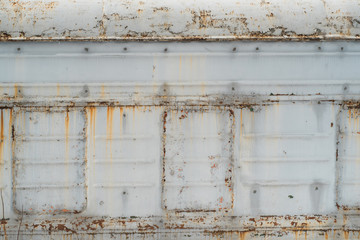 old metal wall. metal profile. gray metal.