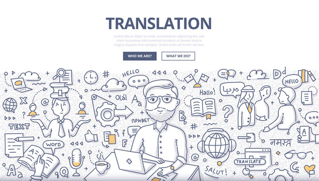 Translation Doodle Concept