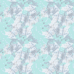 Light blue urban UFO winter camouflage with colorful spots