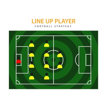 Line Up Player Vector Template Design