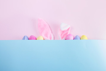 Easter scene with rabbit ears