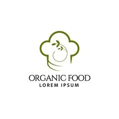 Organic Food Logo Vector Template Design