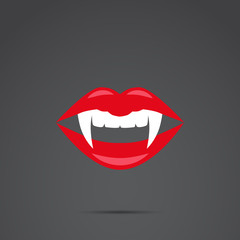 Naklejka premium Vamire lips vector icon.