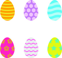 Easter eggs of different colors