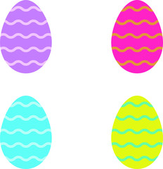 Easter eggs of different colors