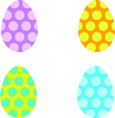 Easter eggs of different colors