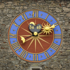 Lucerne's old clock landmark