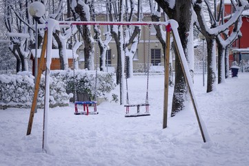 Seesaw for kids in the Park (Pesaro, Italy)