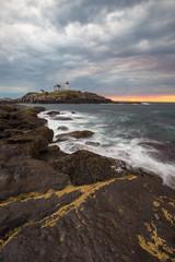 Cloudy Day At Nubble Lighthouse