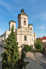 Fototapeta na wymiar Virgin Mary church in Banska Stiavnica, Slovakia.