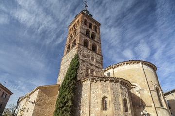 Fototapeta na wymiar Architecture, religious building, church, Iglesia de San Andres, romanesque style, Segovia, Castilla Leon.Spain.