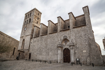 Fototapeta na wymiar Cathedral of Ibiza, Balearic Islands,Spain.