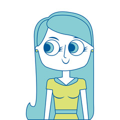 woman portrait of mother character image vector illustration green image