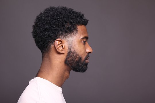 black man face profile