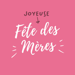 Happy mothers day card, pink background. Editable logo vector design.