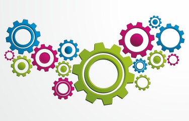 Creative Abstract Cog Wheels vector illustration