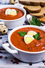Thick vegetable soup with cream