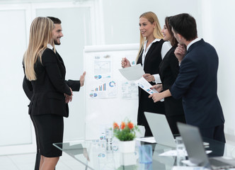 Business people at presentation in office