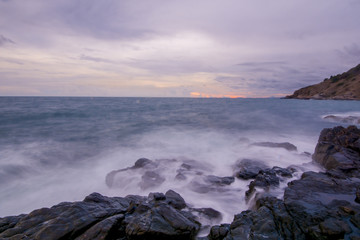 Seascape and  evening sky