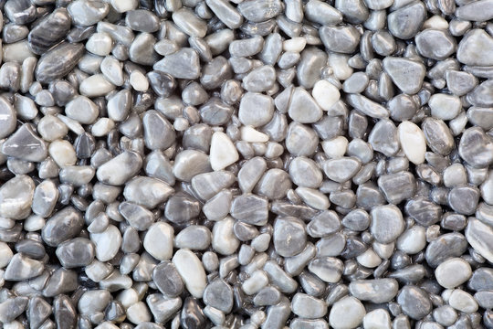 Close up of a natural stone carpet. Decorative stone coating. Slip resistant floor finish containing natural stone particles