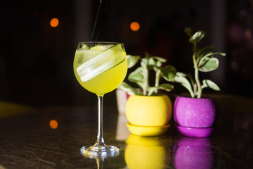 alcoholic drink with cucumber
