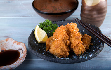 Japanese style crispy chicken.