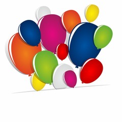Multicolored Balloons Vector Illustration