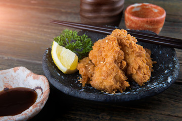 Japanese style crispy chicken.