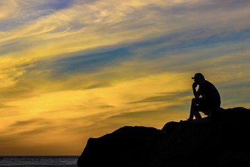 Pondering Over The Sunset 