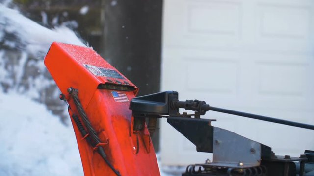 Snow blower slow motion 