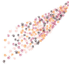 Vector Confetti Background Pattern. Element of design. Color spirals on a white background