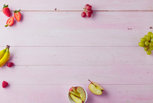 Fruit background with copy space