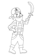 Funny Pirate – coloring book