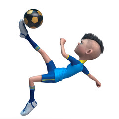 footballer boy cartoon