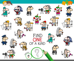 Fototapeta premium one of a kind game with professionals color book