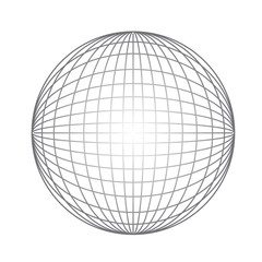 Wireframe spheres, globes