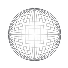 Wireframe spheres, globes