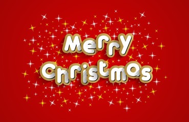 Merry Christmas celebration greeting card design vector illustration
