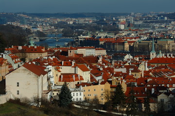Prague panorama. Czech. Cityscape. 