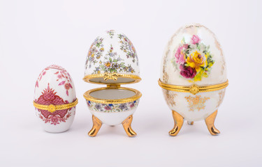 Decorative ceramic Faberge eggs