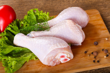 Raw chicken legs