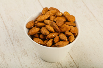 Almond in the bowl