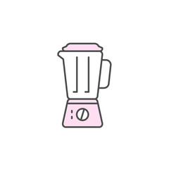 Juice Fruit Blender icon. Kitchen appliances for cooking Illustration. Simple thin line style symbol.