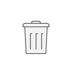 Trash icon. Kitchen appliances for cooking Illustration. Simple thin line style symbol.