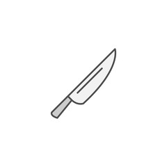 Knife icon. Kitchen appliances for cooking Illustration. Simple thin line style symbol.