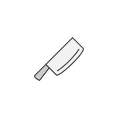 Meat Carving Knife icon. Kitchen appliances for cooking Illustration. Simple thin line style symbol.